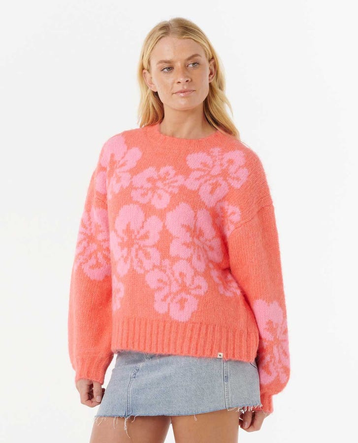 Rip Curl - Hibiscus Heat Jacquard Crew | Watermelon