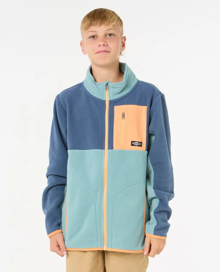 Rip Curl Raw Energy Block Fleece - Boy | Blue Lagoon
