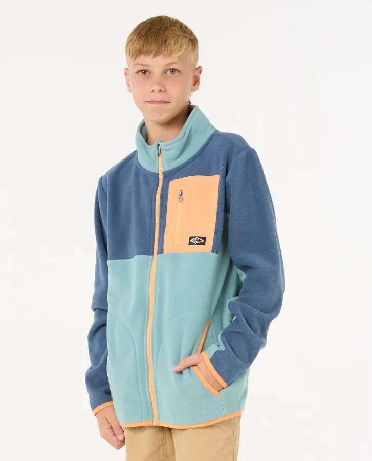 Rip Curl Raw Energy Block Fleece - Boy | Blue Lagoon