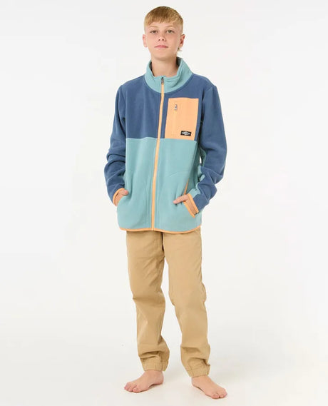 Rip Curl Raw Energy Block Fleece - Boy | Blue Lagoon