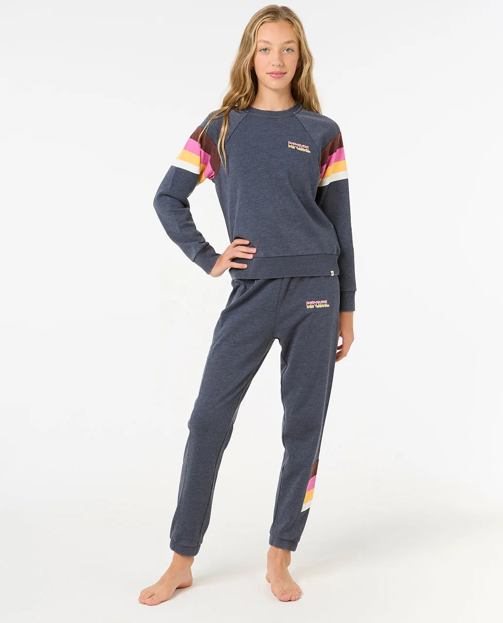 Rip Curl Las Dalias Raglan Crew - Girl | Navy