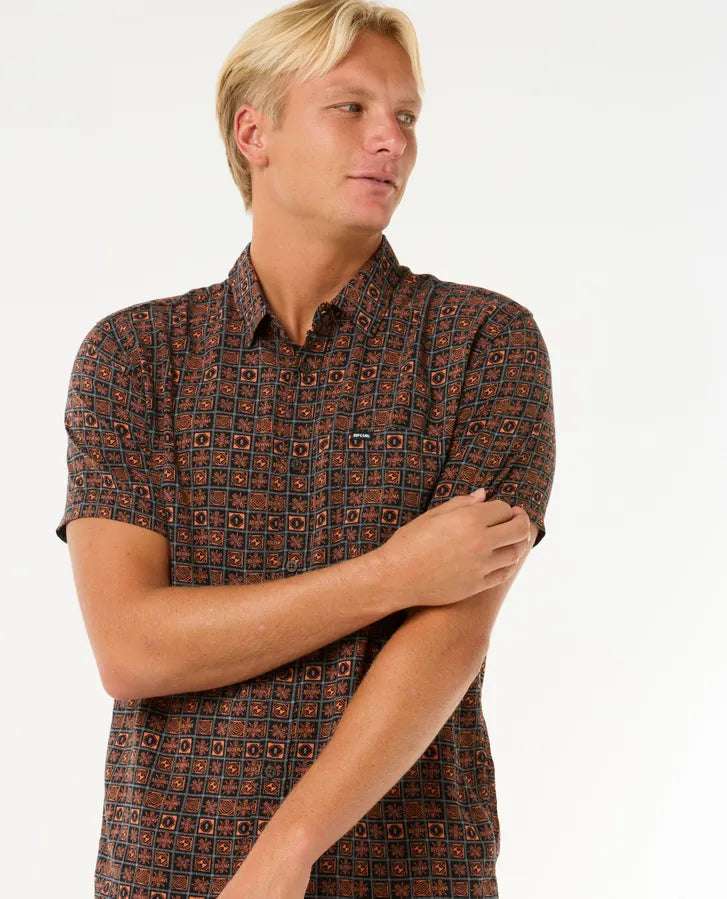 Rip Curl Fun Times S/S Shirt | Black/Orange