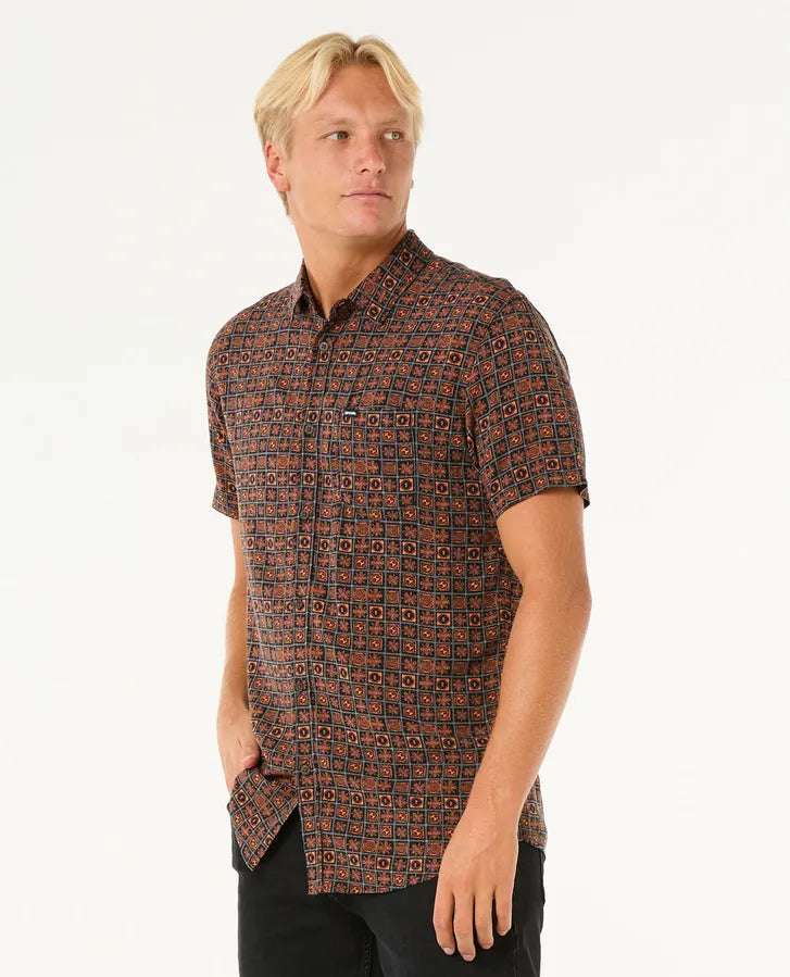 Rip Curl Fun Times S/S Shirt | Black/Orange