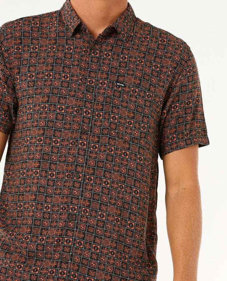 Rip Curl Fun Times S/S Shirt | Black/Orange
