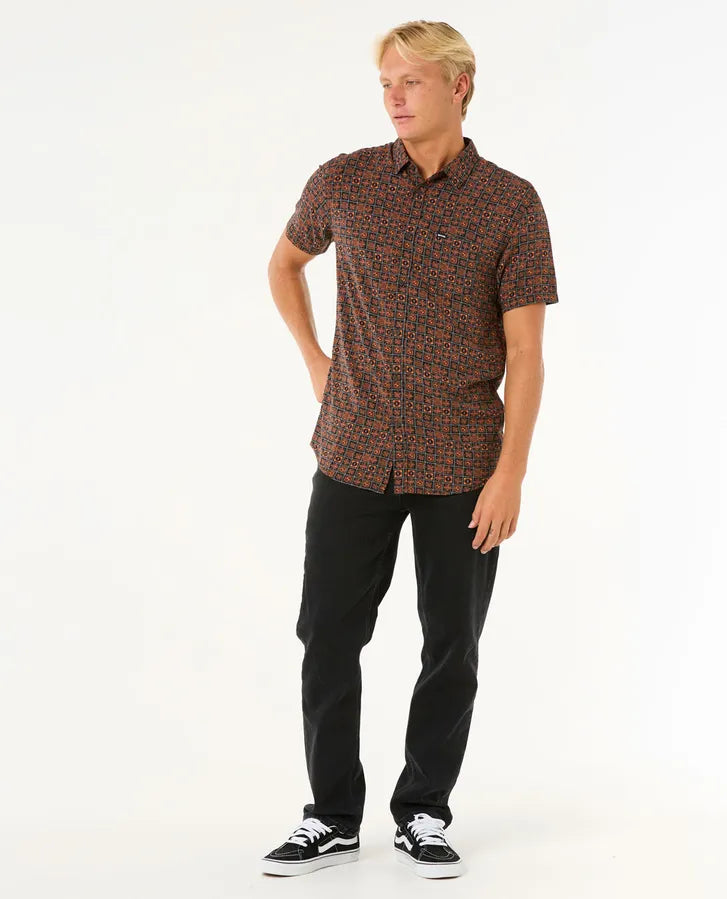 Rip Curl Fun Times S/S Shirt | Black/Orange