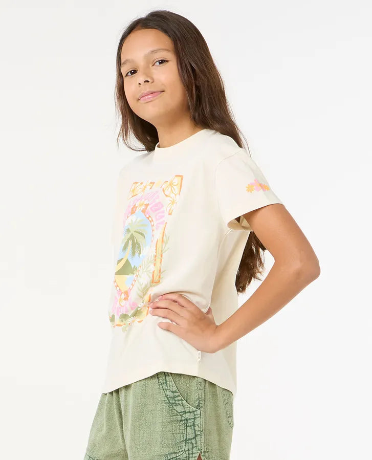Rip Curl Island Bliss Art Tee - Girl | Bone