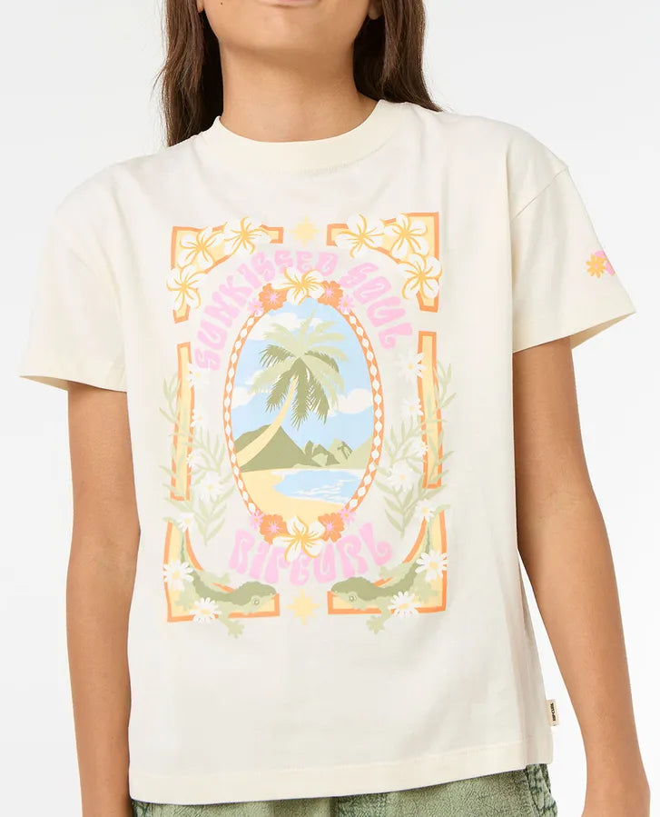 Rip Curl Island Bliss Art Tee - Girl | Bone