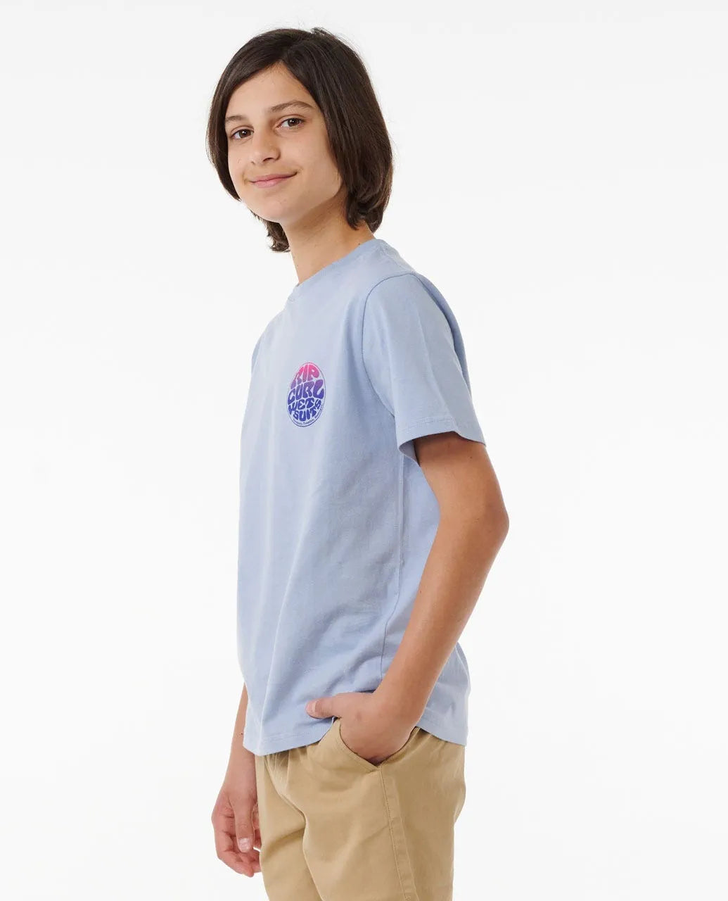 Rip Curl Wetsuit Icon Tee - Kids | Ice Blue