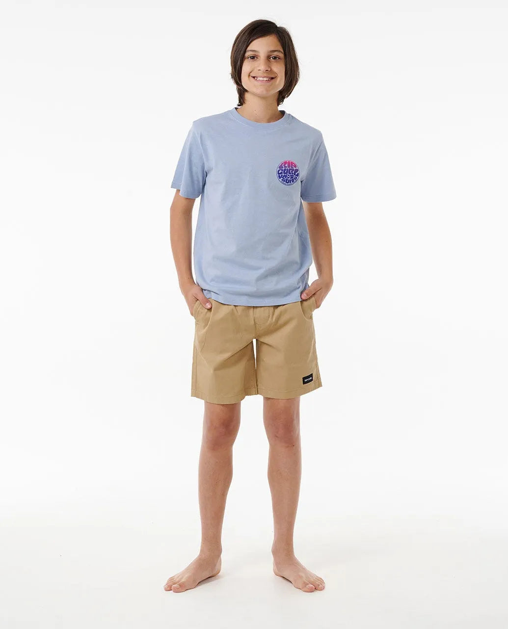 Rip Curl Wetsuit Icon Tee - Kids | Ice Blue
