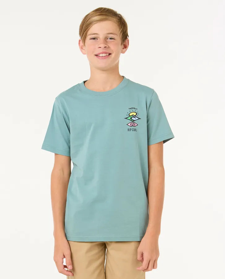 Rip Curl Search Icon Tee -Boy | Blue Lagoon