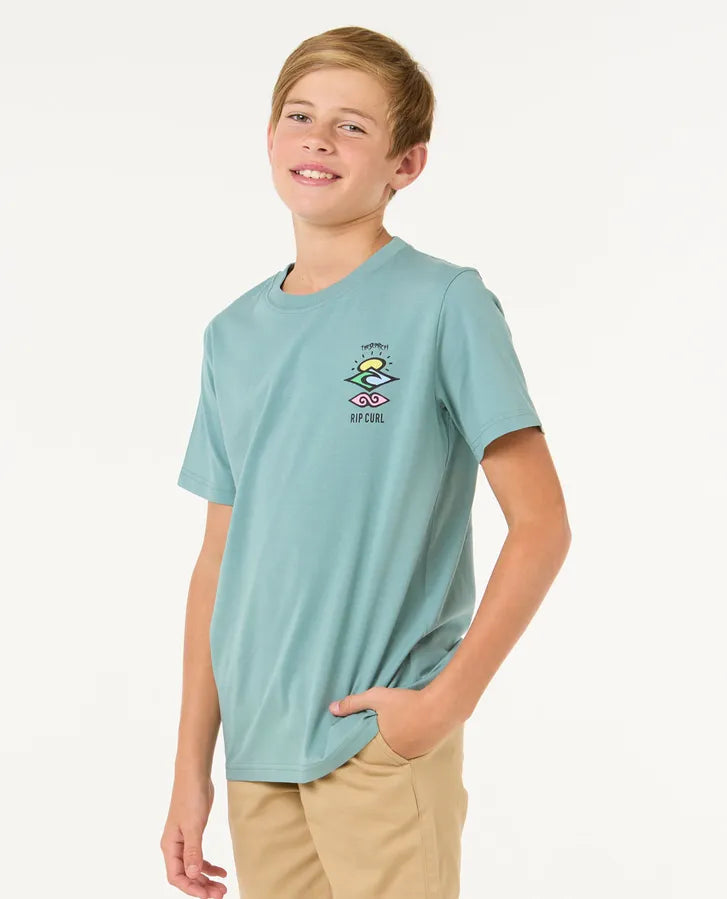 Rip Curl Search Icon Tee -Boy | Blue Lagoon