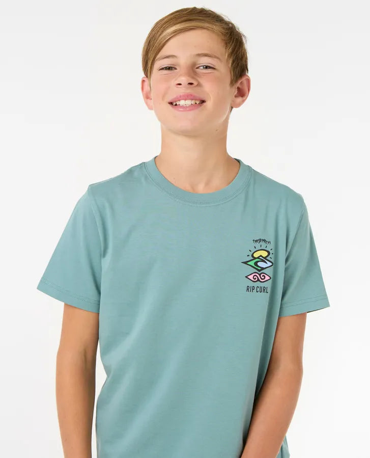 Rip Curl Search Icon Tee -Boy | Blue Lagoon