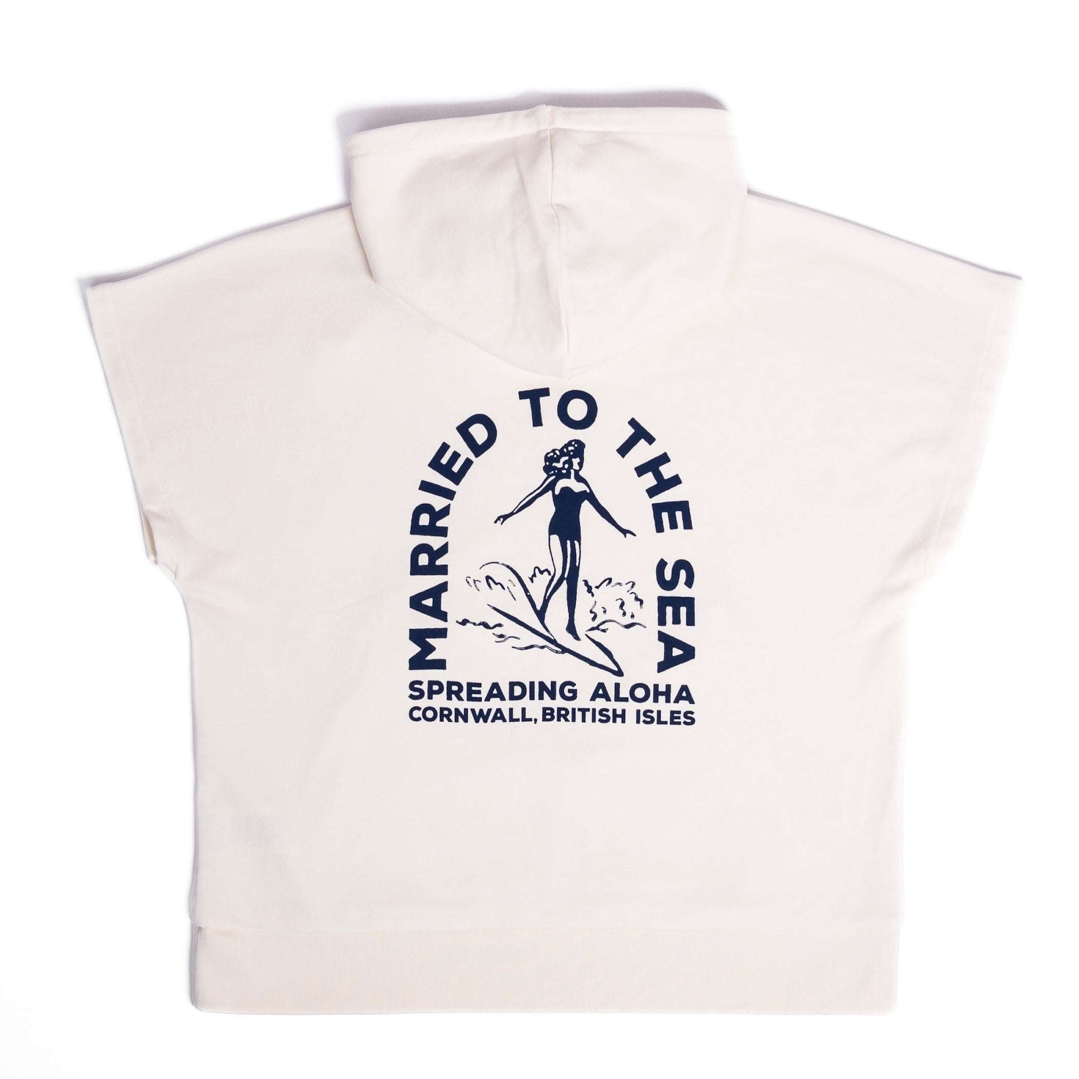 Surfer Girl Womens Sleeveless Hood | Ivory