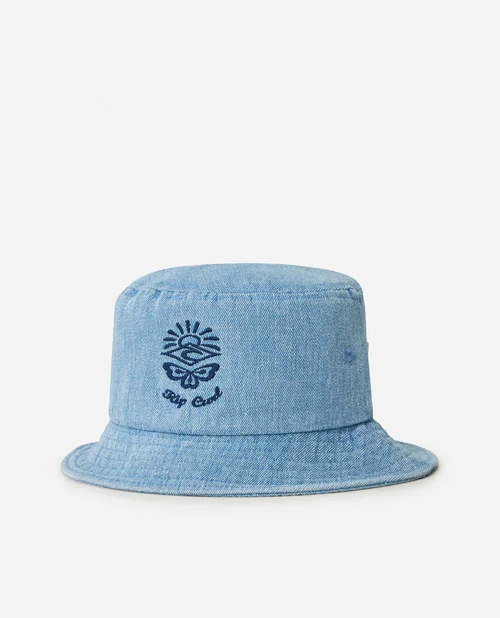 Rip Curl Denim Short Brim Bucket Hat | Mid Blue
