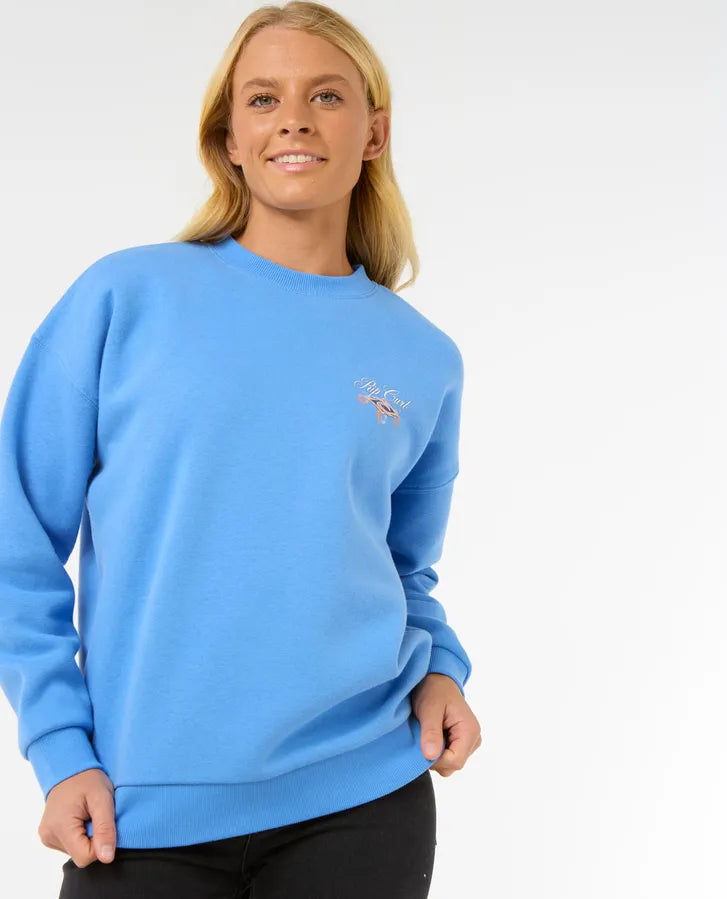 Rip Curl Hibiscus Diamond Heritage Crew | Blue