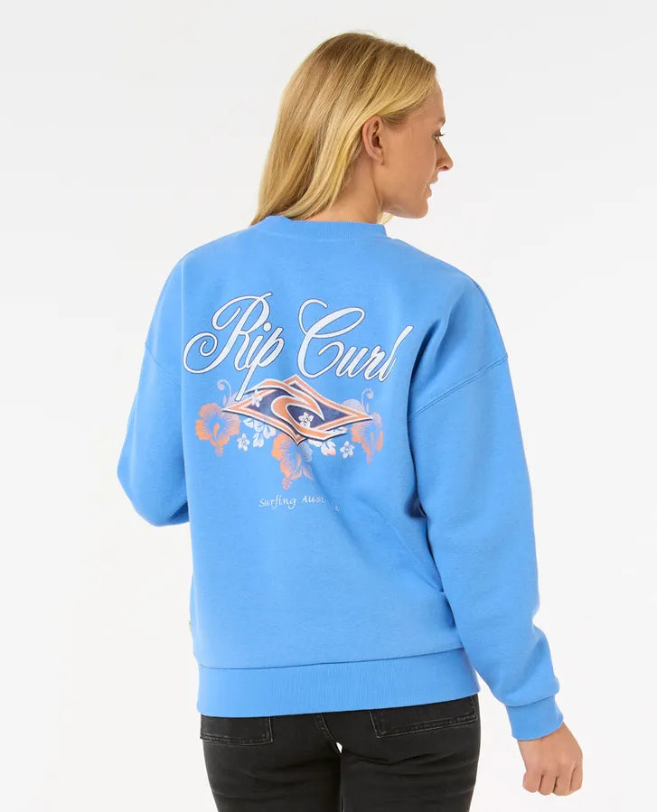 Rip Curl Hibiscus Diamond Heritage Crew | Blue