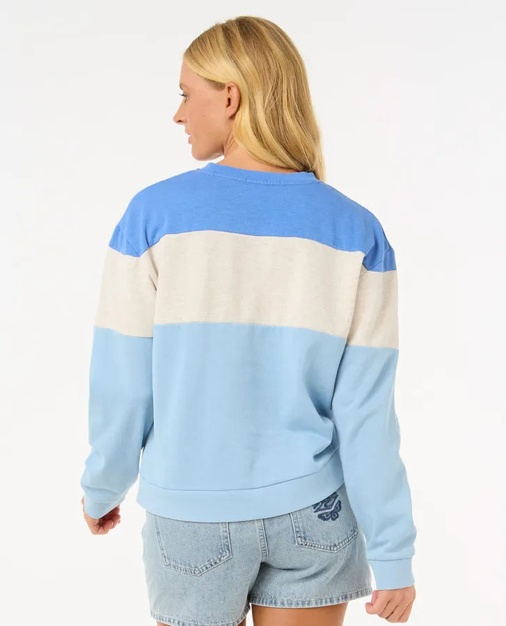 Rip Curl Las Dalias Colourblock Crew | Oatmeal Marle