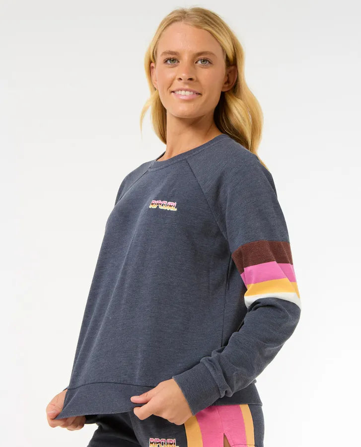 Rip Curl Las Dalias Raglan Crew | Navy