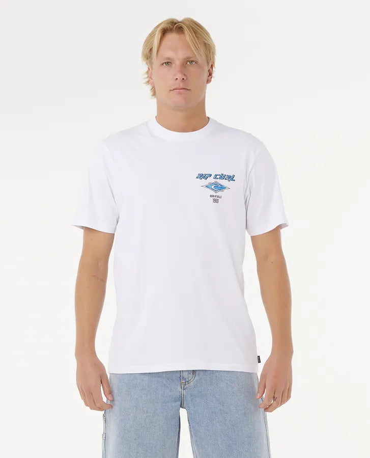 Rip Curl Fade Out Icon Tee | White