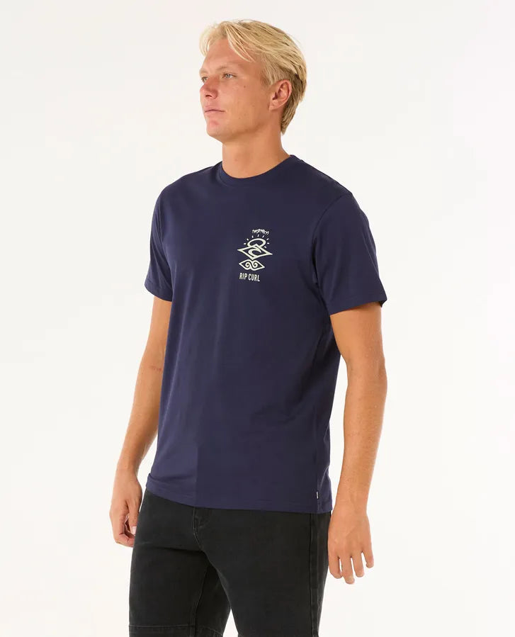Rip Curl Search Icon Tee | Navy/Grey