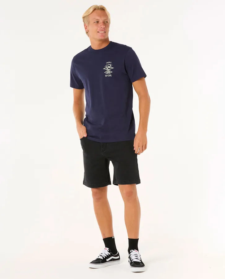 Rip Curl Search Icon Tee | Navy/Grey