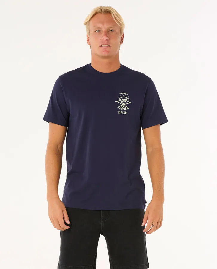 Rip Curl Search Icon Tee | Navy/Grey