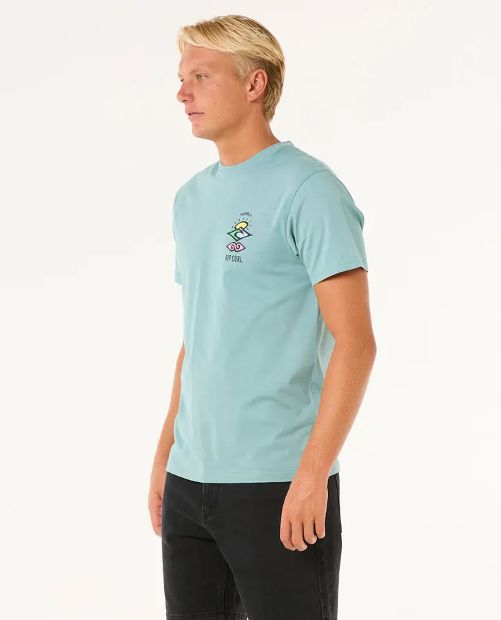 Rip Curl Search Icon Tee | Blue Lagoon