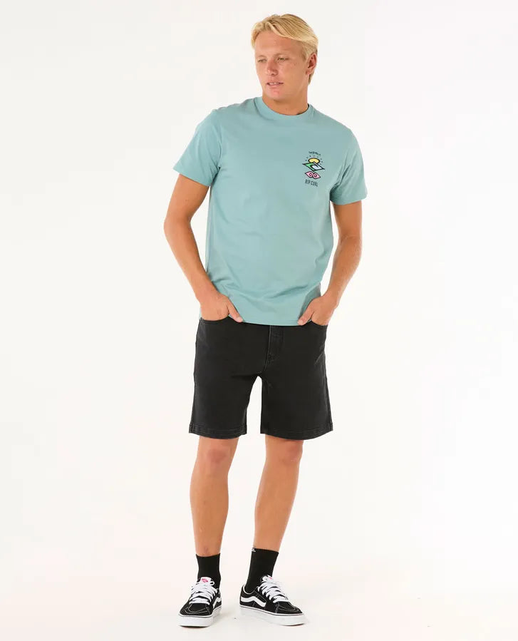Rip Curl Search Icon Tee | Blue Lagoon