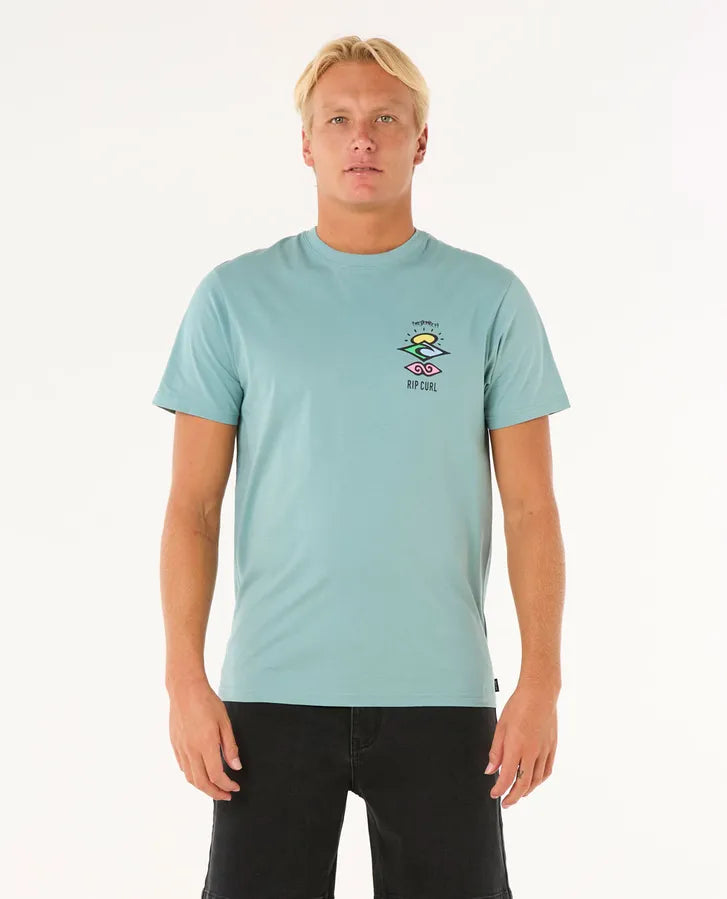 Rip Curl Search Icon Tee | Blue Lagoon