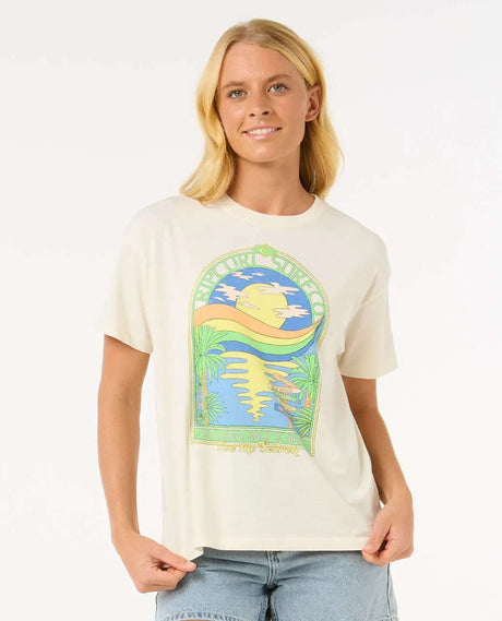 Rip Curl Sun & Sea Relaxed Tee | Bone