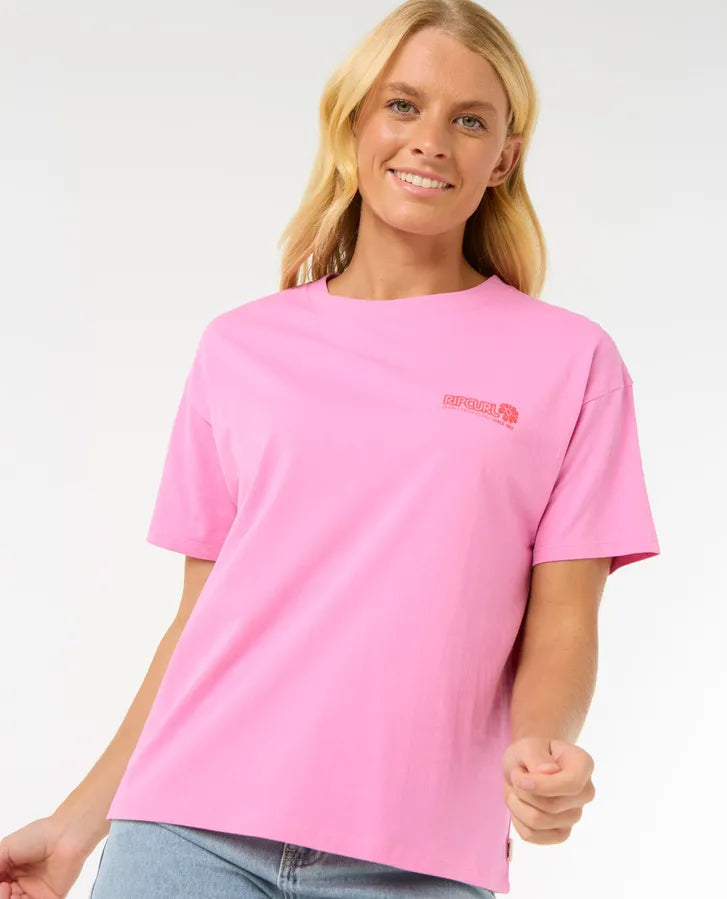 Rip Curl Ocean Tech Relaxed Tee | Pink