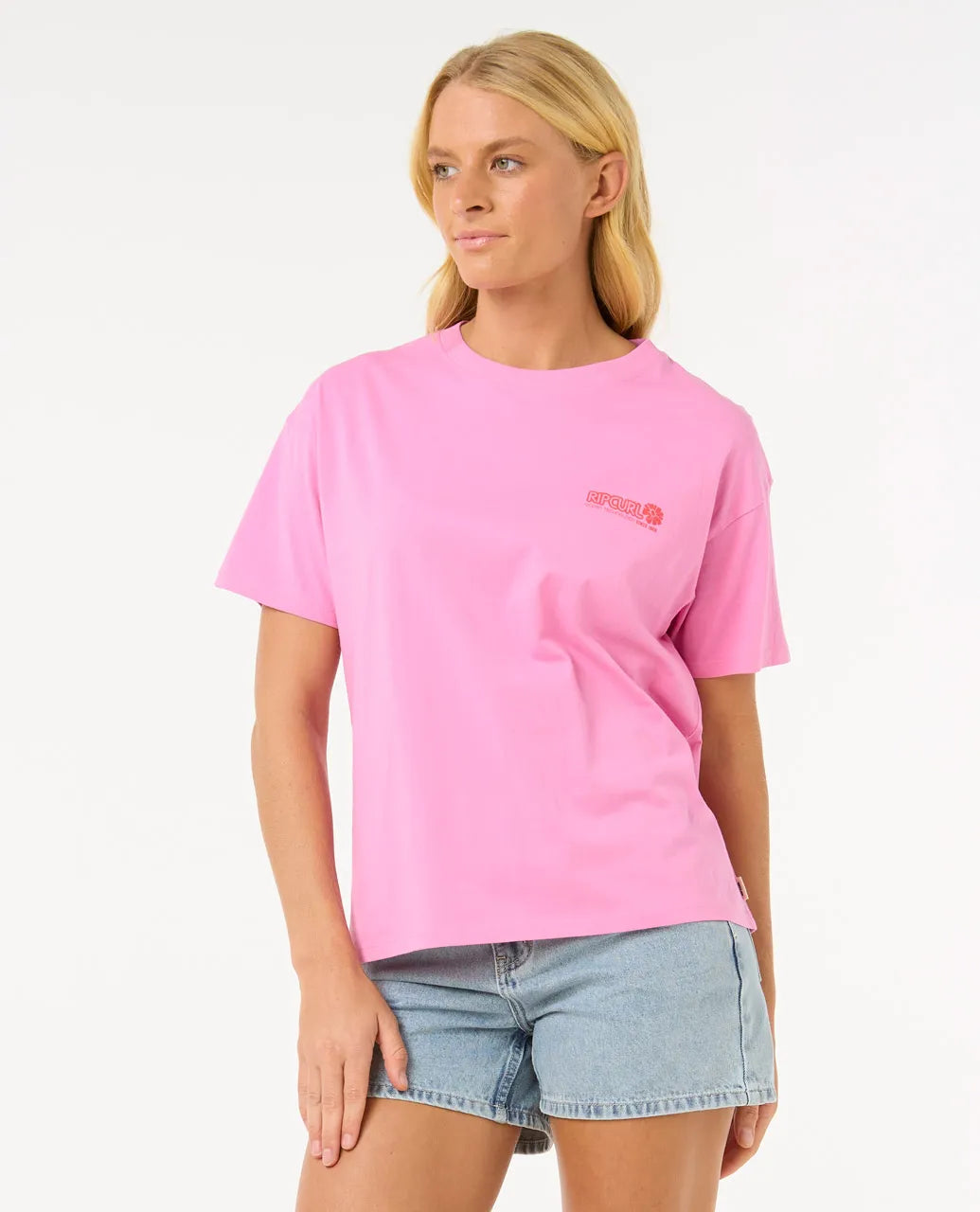 Rip Curl Ocean Tech Relaxed Tee | Pink