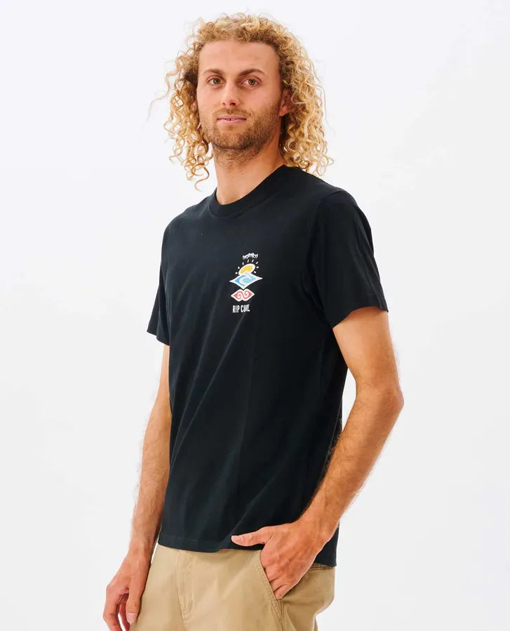 Rip Curl Search Icon Tee | Black