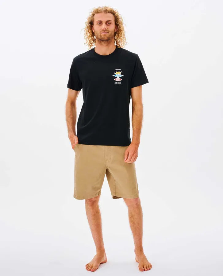 Rip Curl Search Icon Tee | Black
