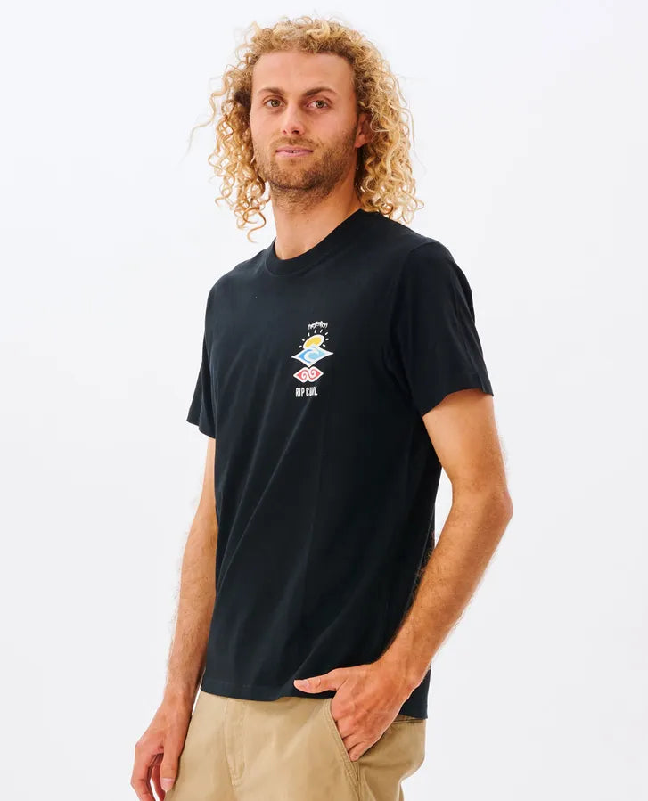 Rip Curl Search Icon Tee | Black