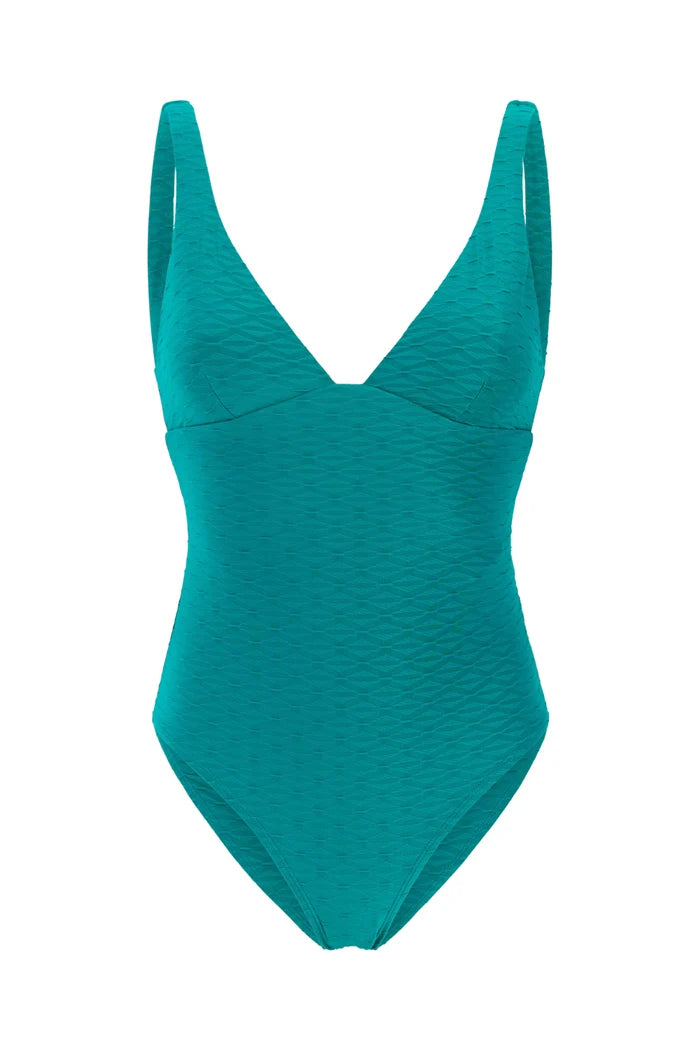 Protest Tactic One-Piece Swimsuit | Peacock Green