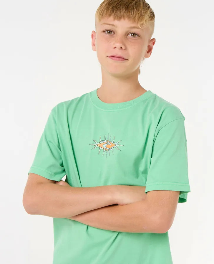 Rip Curl Raw Energy Skull Tee -Boy | Neon Green