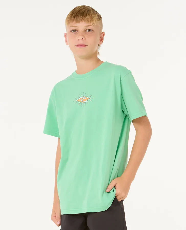 Rip Curl Raw Energy Skull Tee -Boy | Neon Green