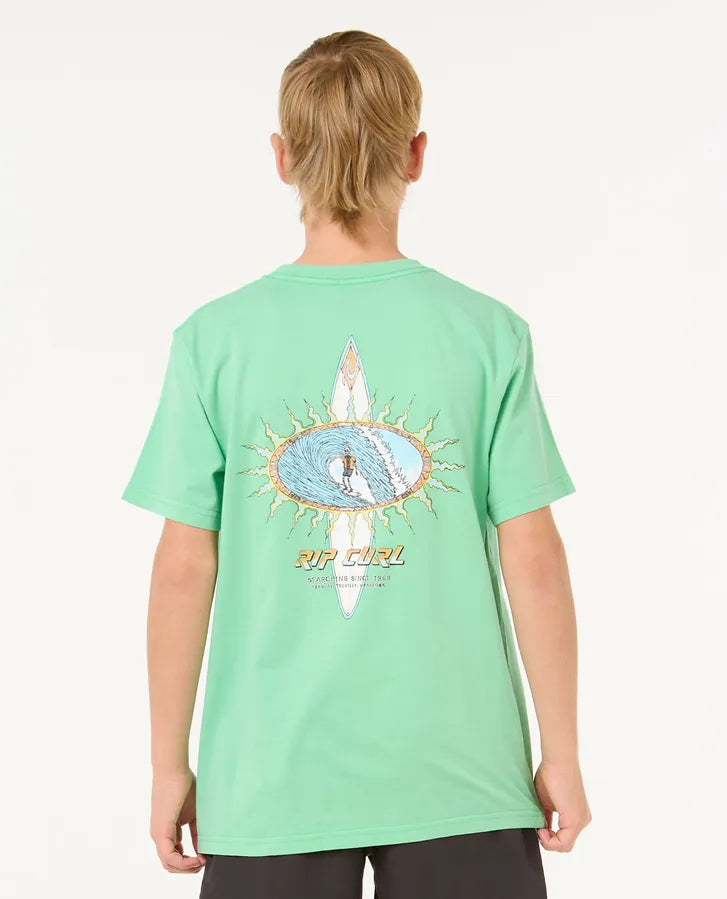 Rip Curl Raw Energy Skull Tee -Boy | Neon Green