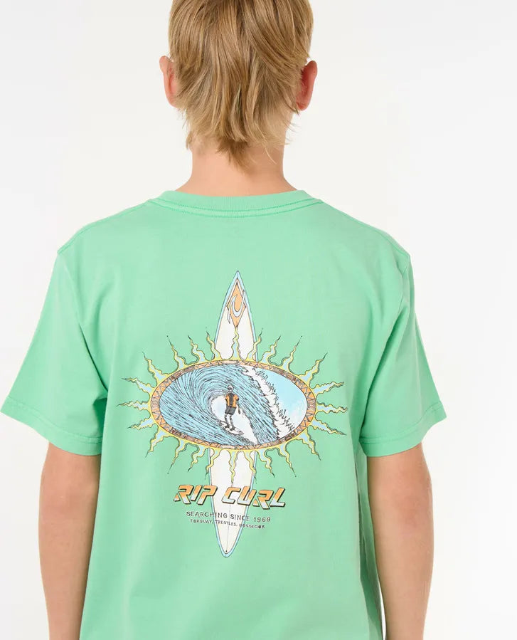 Rip Curl Raw Energy Skull Tee -Boy | Neon Green
