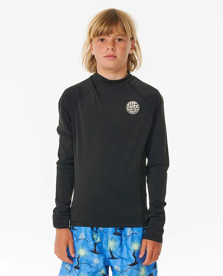 Rip Curl Icons Uv Brushed L/S-Boy | Black