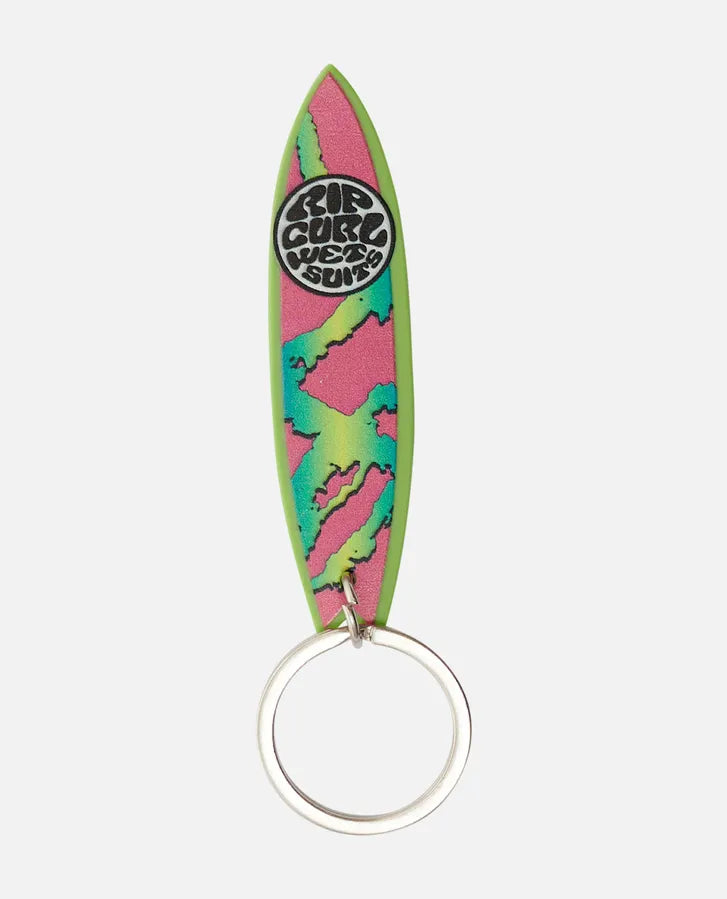 Rip Curl Surfboard Keyring | Green/Pink/White