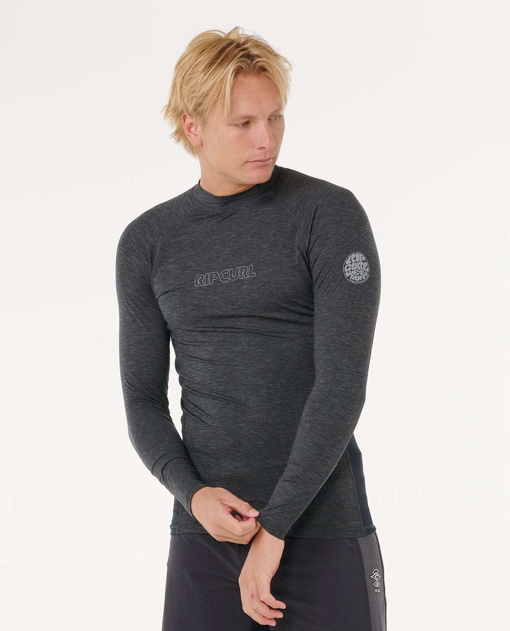 Rip Curl - Dawn Patrol UPF Perf Long Sleeve Rash Vest | Black Marle
