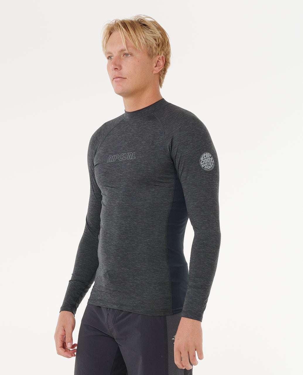 Rip Curl - Dawn Patrol UPF Perf Long Sleeve Rash Vest | Black Marle