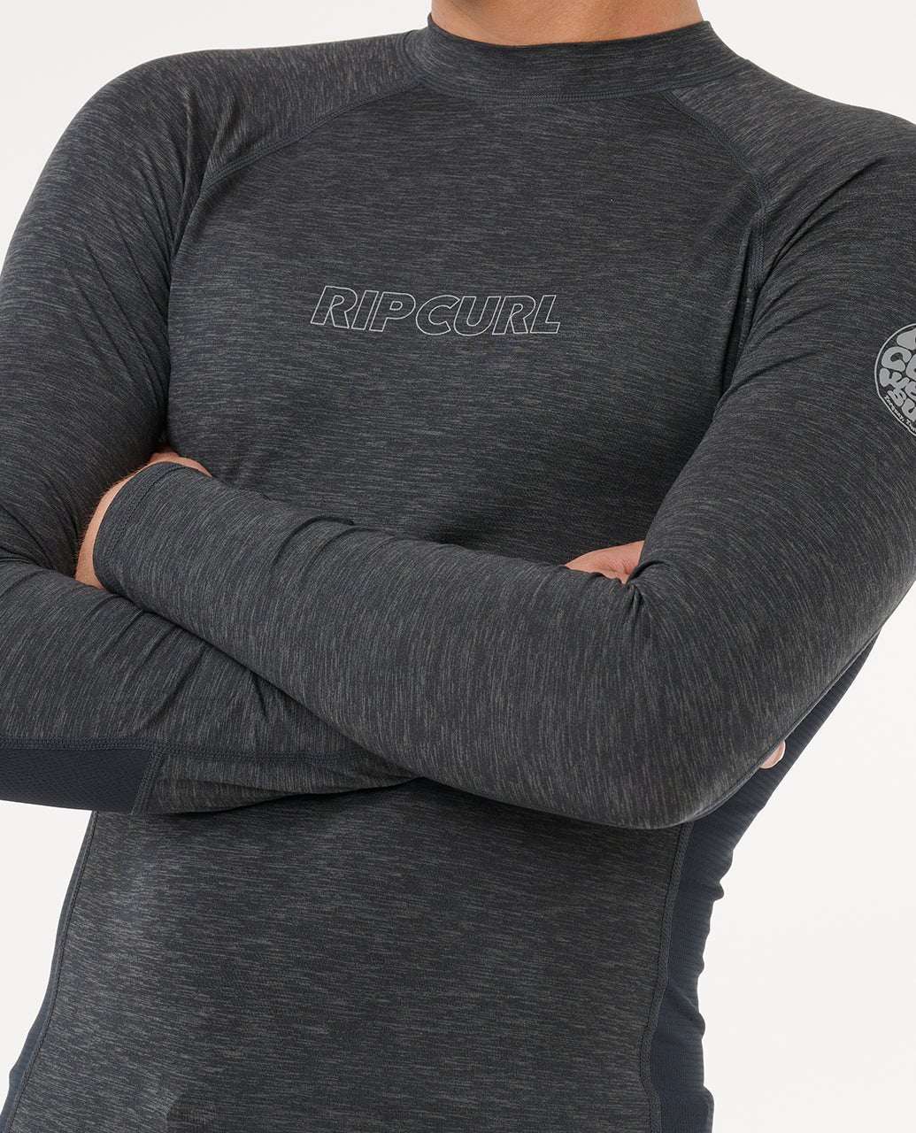 Rip Curl - Dawn Patrol UPF Perf Long Sleeve Rash Vest | Black Marle