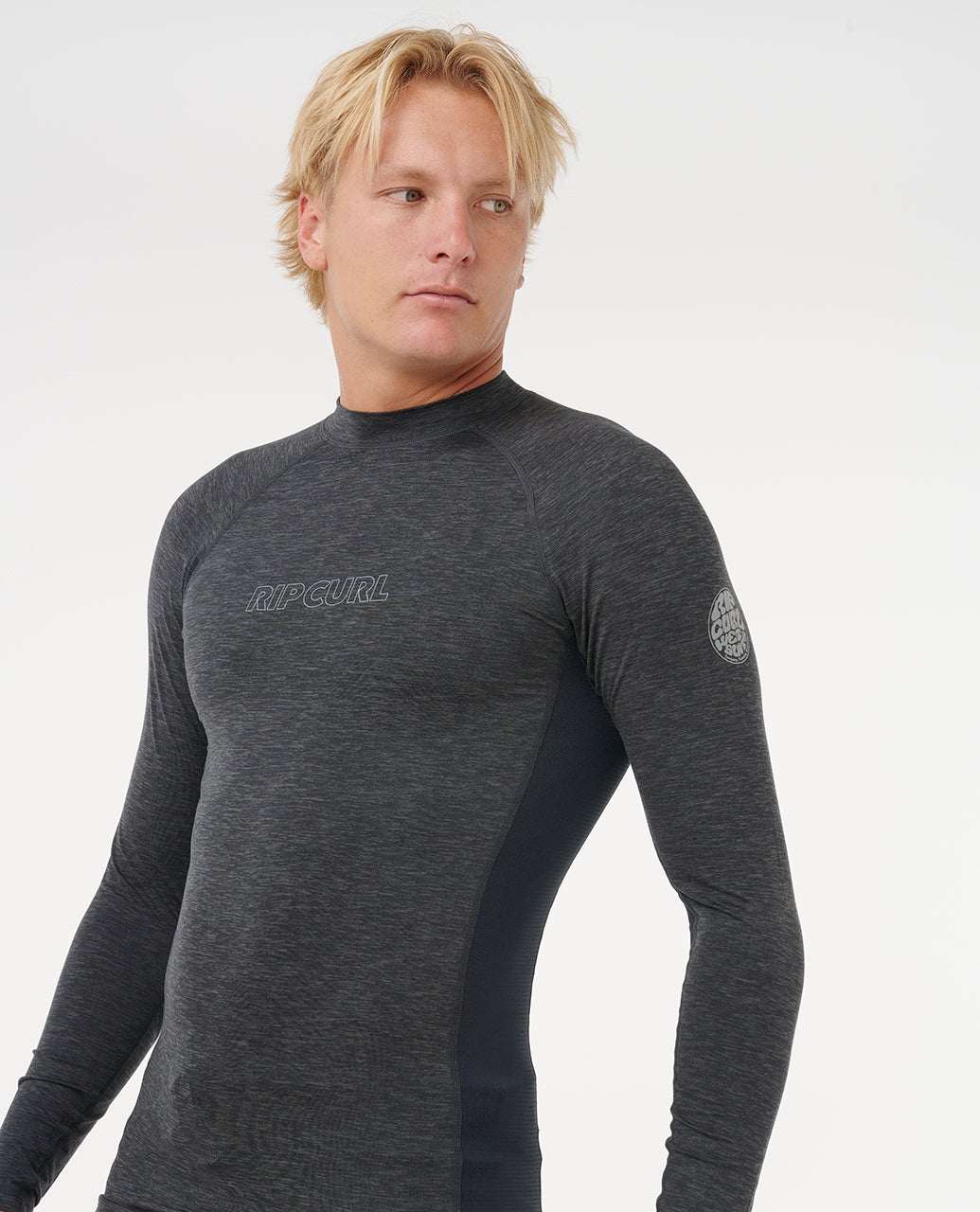 Rip Curl - Dawn Patrol UPF Perf Long Sleeve Rash Vest | Black Marle