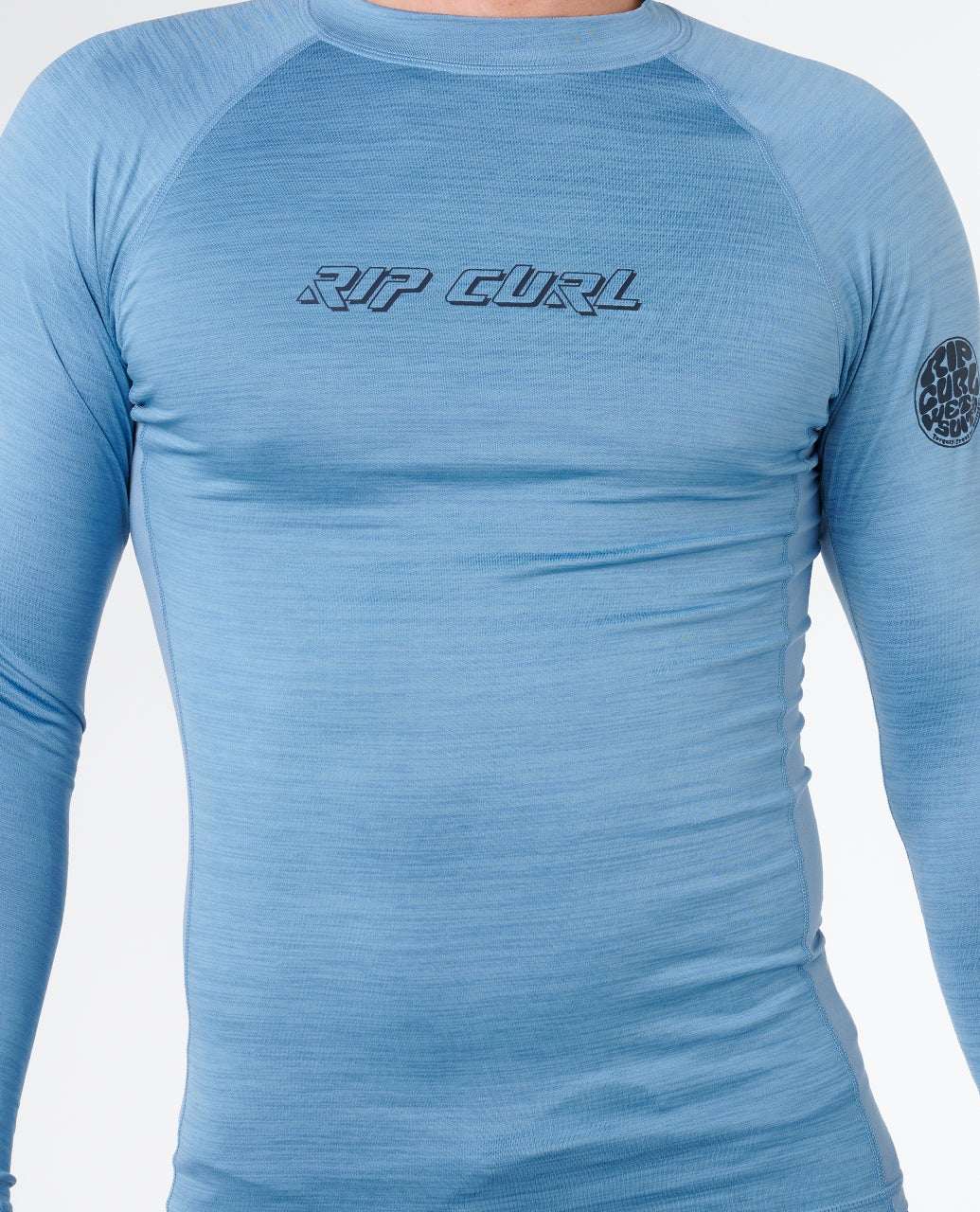 Rip Curl - Dawn Patrol UPF Perf Long Sleeve Rash Vest | Faded Denim