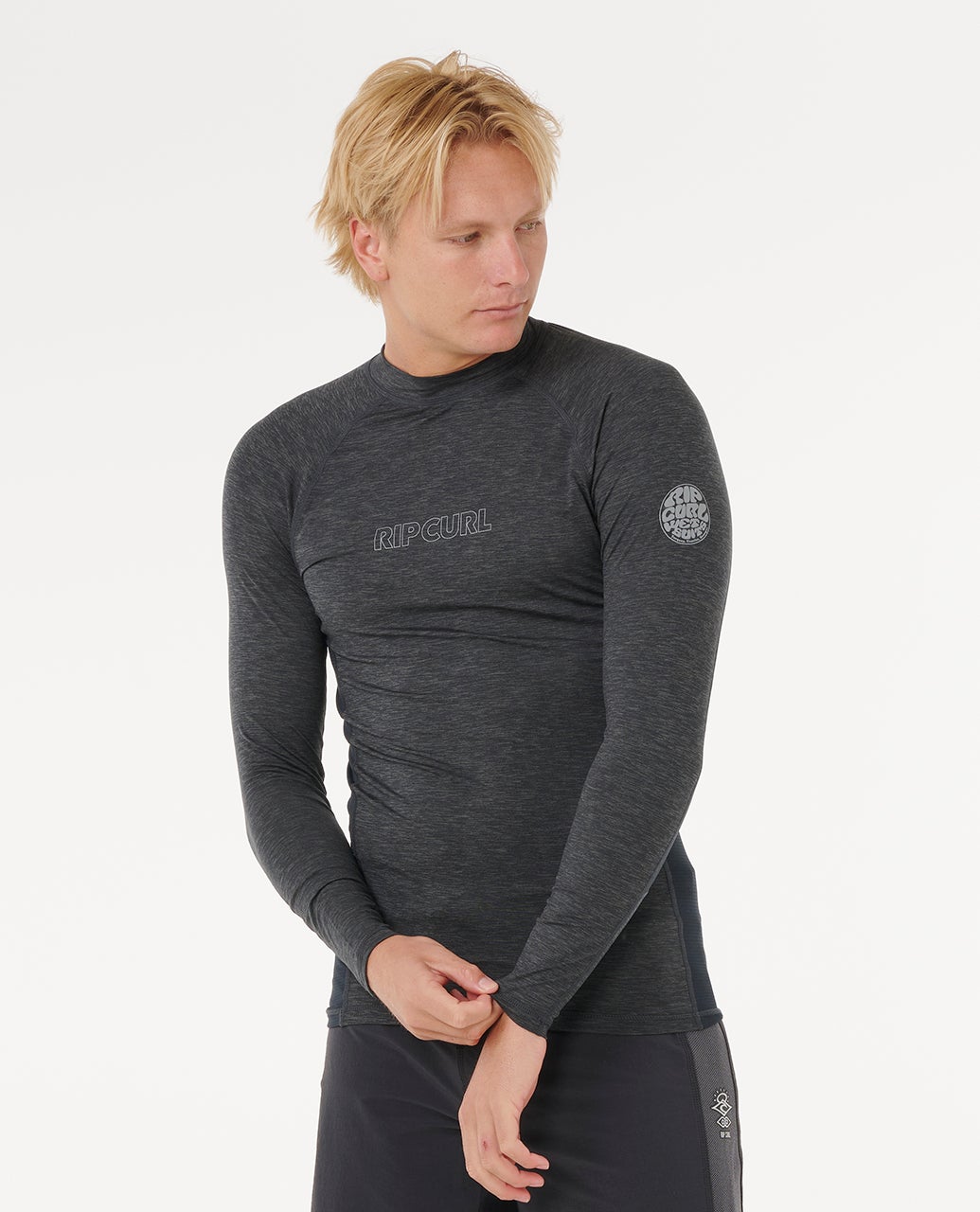 Rip Curl - Dawn Patrol UPF Perf Long Sleeve Rash Vest | Black Marle