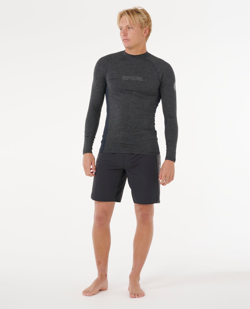 Rip Curl - Dawn Patrol UPF Perf Long Sleeve Rash Vest | Black Marle