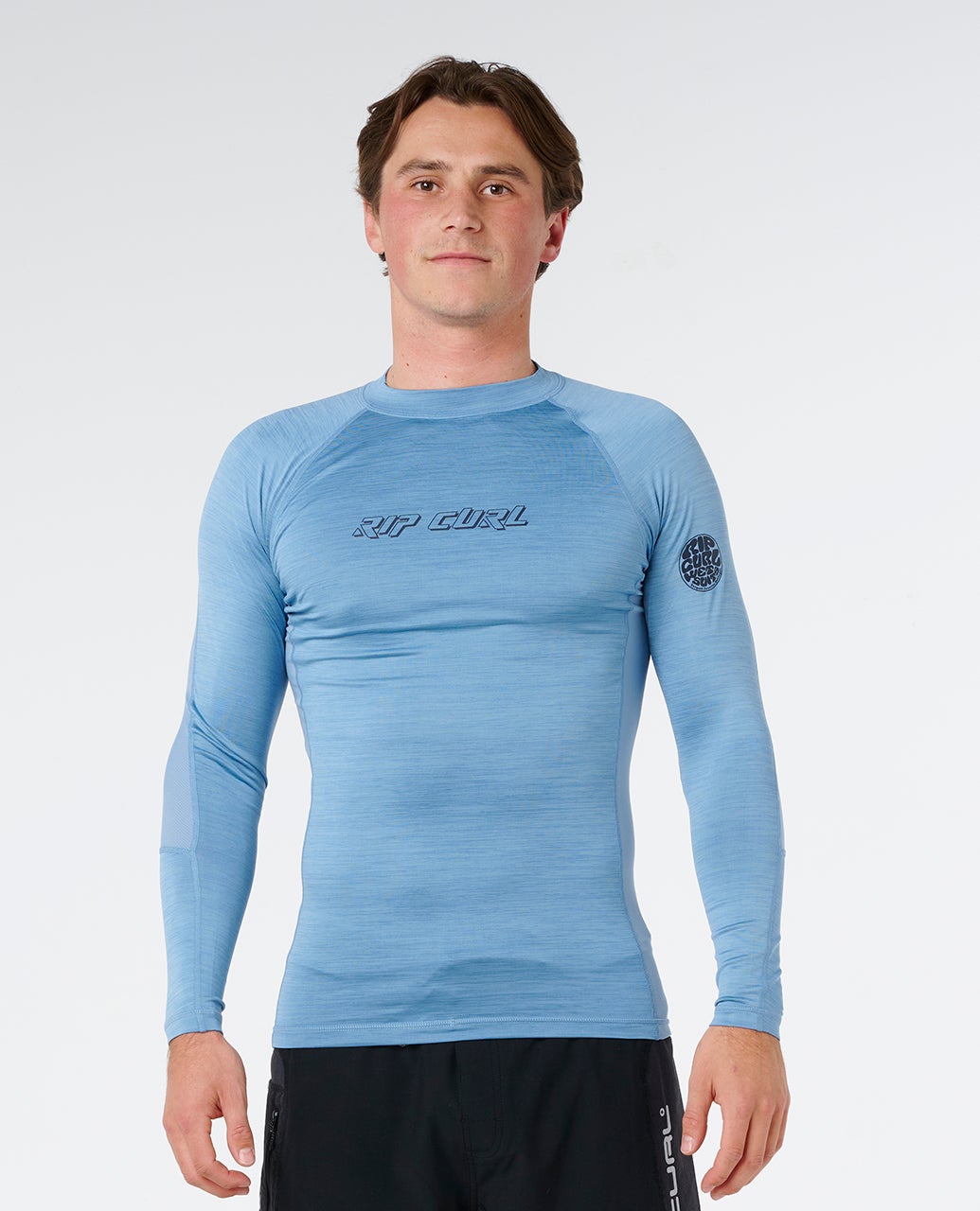 Rip Curl - Dawn Patrol UPF Perf Long Sleeve Rash Vest | Faded Denim